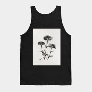 sumiE ink chinese brush carnations Tank Top